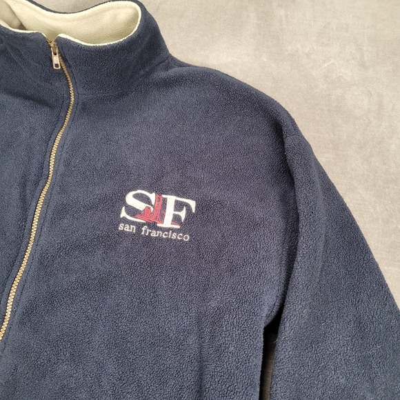 San Francisco‎ Vintage Fleece Jacket Full Zip Embroidered Jacket Mens Sz XL USA - Picture 5 of 12